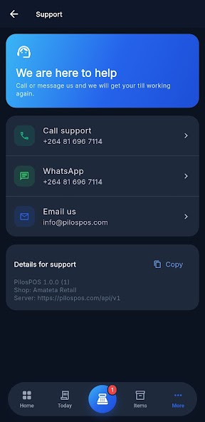 Local in-app support