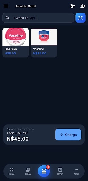 PilosPOS checkout screen